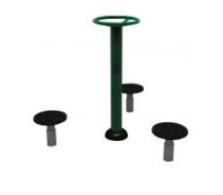 Module de fitness extérieur - Disque Taï-Chi simple et efficace, structure en acier et fixation au sol_0