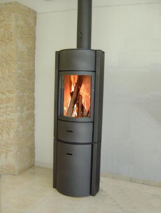 Poêle à bois Stuv 30 Cook - acier gris - 9 kW - sortie dessus ou arrière - installation sur bûcher_0