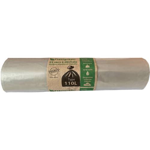Boîte de 250 sacs poubelles traditionnels 110 litres renforcés translucides 70x110cm 32 microns nfe_0