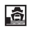 Panneau de signalisation touristique - Embarcadère pour bac ou car ferry - idéogramme ID 13a_0