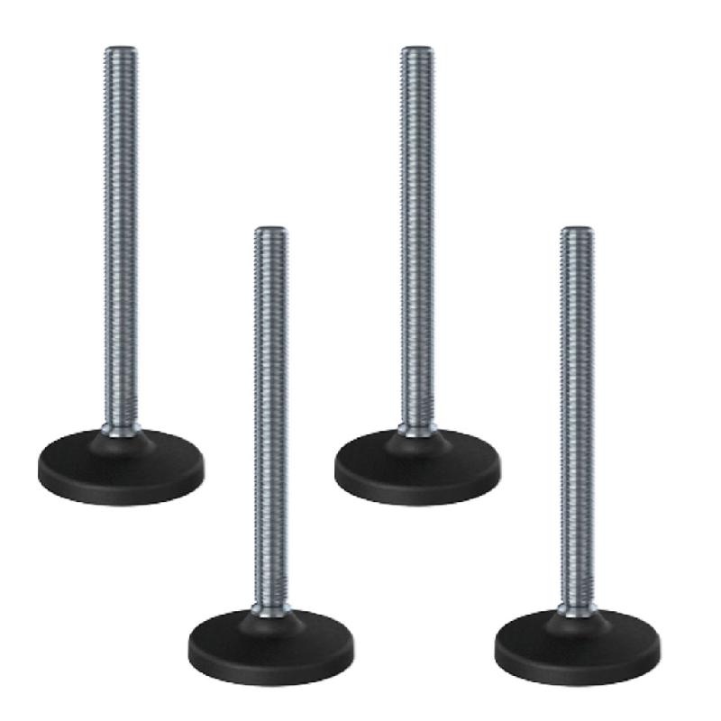 Pieds de nivellement inox M20x230 - Base plastique 100mm - Capacité 1500kg - Lot de 4 - Marque NGI_0