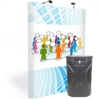 Stand parapluie 2x3 Eco - Structure aluminium - Impression HD polyester M1 - Facile à transporter_0