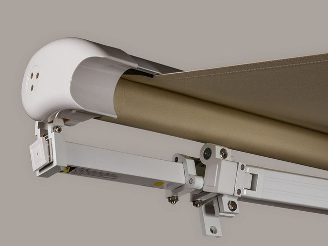 Store banne motorisé et manuel demi-coffre 3x2 m - toile Recasens, armature aluminium extrudé, moteur Somfy® ou Dooya®_0