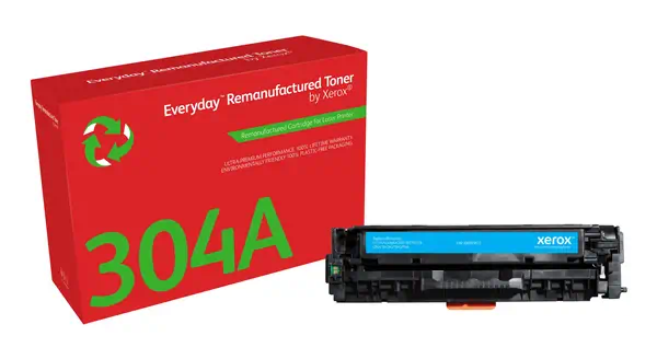 Toner remanufacturé Cyan Everyday¢ de Xerox compatible avec HP 304A (CC531A), Capacité standard_0