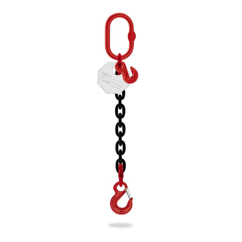 Élingue chaîne 1 brin - diamètre 13 mm - crochet à linguet avec crochet raccourcisseur - ECLR11302_0