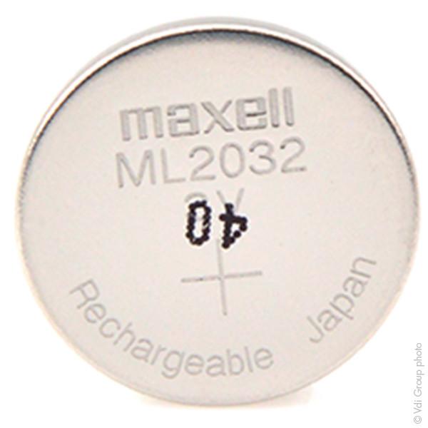 Accus bouton lithium ML2032 3V 65mAh - certifiés UN38.3 - qualité ISO 9001 - marque Maxell_0