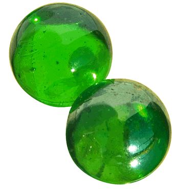 BILLE DE VERRE IRISÉ JADE 16 MM