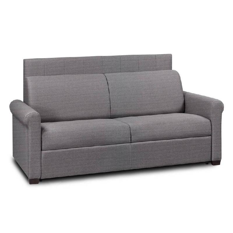 CANAPÉ LIT OPERA EXPRESS LATTES 120CM MATELAS 16CM TÊTE DE LIT INTÉGRÉE GRIS ANTHRACITE_0