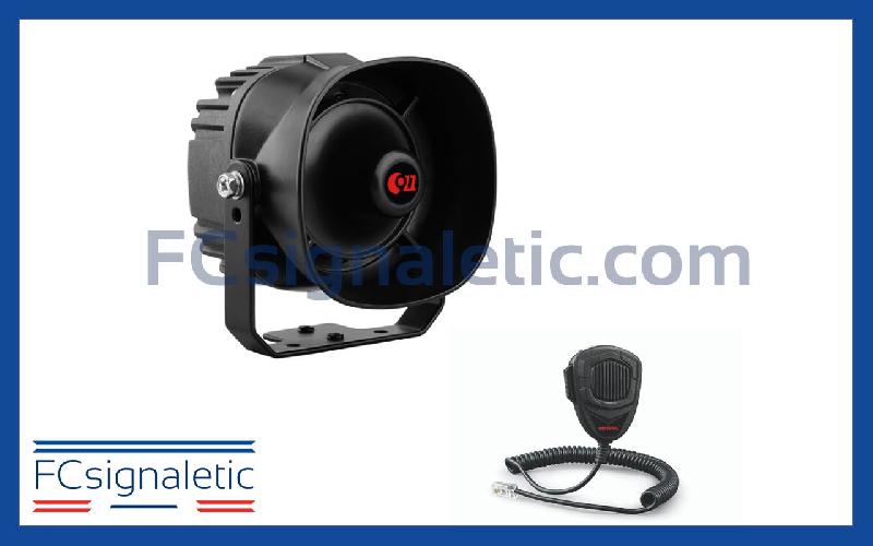 Combiné haut-parleur et sirène multi tonalités Blazers 12/24V avec public address (PA) 911 SIGNAL - Référence 091401-PA_0