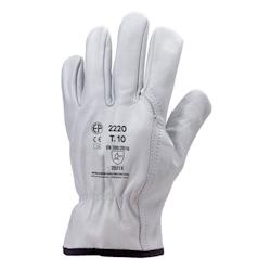 Coverguard - Gants manutention blanc en cuir tout fleur de vachette standard EUROSTRONG 2220 (Pack de 10) Blanc Taille 10 - 10 blanc cuir 343524102220_0