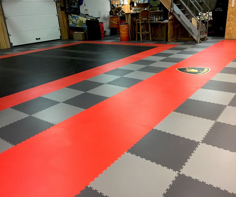 Dalle pvc clipsable mosaik pvc pour garage et atelier