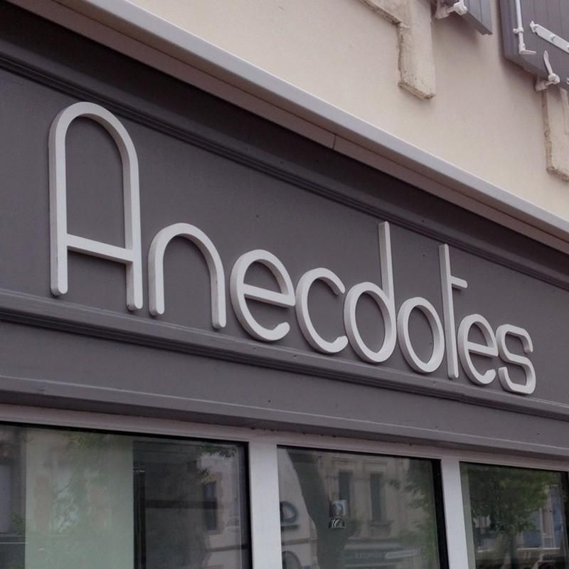 Enseigne lettres découpées PVC option rétroéclairage lumineux - Argent_1