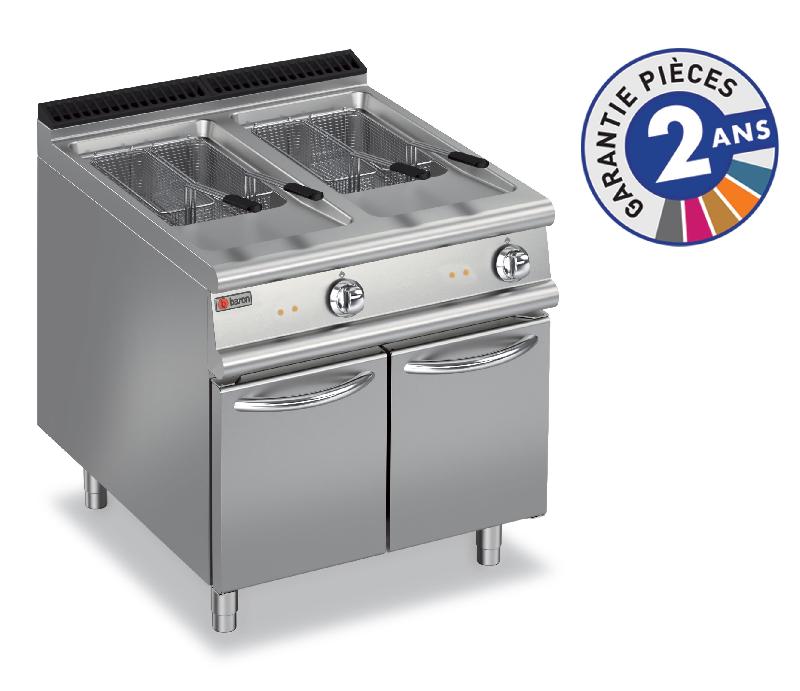 Friteuse électrique professionnelle - 2x15 litres - Gamme 700 avec placard fermé - Baron 70FRIE815_0