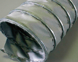 Gaine flexible et légère en tissu de verre enduit silicone spirale acier_0