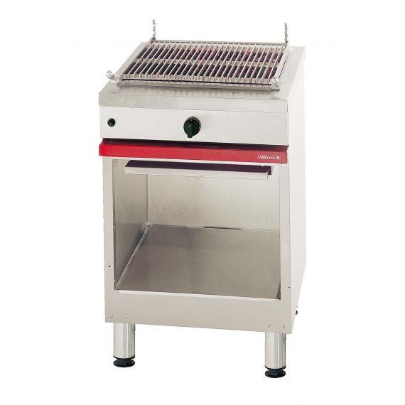 Gril pierre de lave à gaz - CMG 620 CKG - 600x650x900 mm avec surface de cuisson 490x410 mm_0