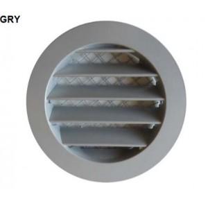 Grille de ventilation GRY - circulaire en fonte d'aluminium ou acier galvanisé avec grillage anti-moustique_0