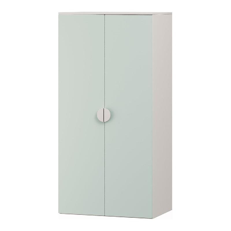 Helloshop26 - Armoire étagère meuble de rangement pour enfants 123 x 60 x 40 cm blanc vert menthe 03_0008926 - vert Bois manufacturé 3000224421718_0