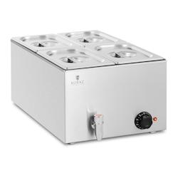 Helloshop26 - Bain-marie chauffe-plat bain-marie bain-marie professionnel 600 watts 4 x GN 1/4 robinet de vidange  14_0004220 - 3000195171537_0