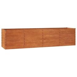Helloshop26 - Jardinière bac lit surélevé plantes fleurs terrasse jardin de jardin rouillé 320 x 80 x 77 cm acier corten marron 02_0039873 - 30002_0