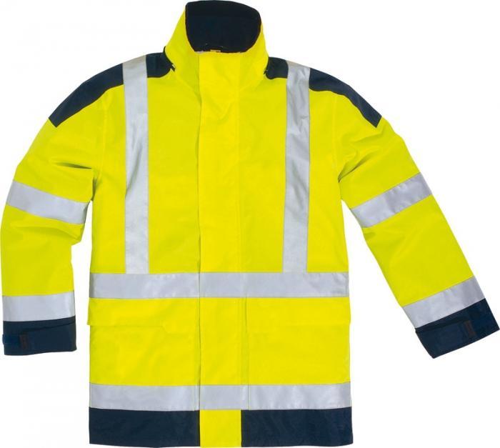 PARKA HAUTE VISIBILITÉ POLYESTER ENDUIT POLYURÉTHANE JAUNE FLUO