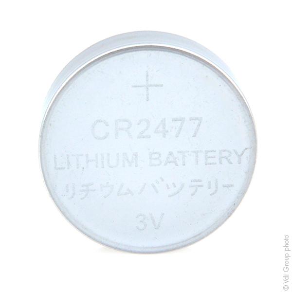 Pile bouton lithium CR2477 - Blister 3V 1Ah - Marque Microbatt_0