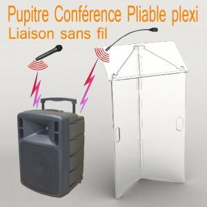 Pupitre de conference pliable liaison sans fil - laser_0