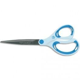 SAFETOOL CISEAU 21CM. ANNEAUX ASYMÉTRIQUES ERGONOMIQUES. COLORIS ASSORTIS VERT BLEU ORANGE.