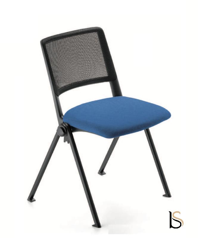 Siège de réunion Smash dossier résille noire - Sokoa - Noir, Rouge_1