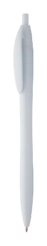 Stylo à bille en plastique blanc - encre bleue - 7g_0