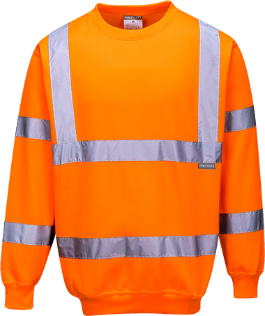 Sweat-shirt haute-visibilité orange b303, m_0