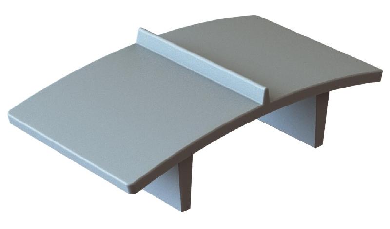 Table multi-jeux en béton - plateau incurvé - pour jeux de ballon extérieurs_0
