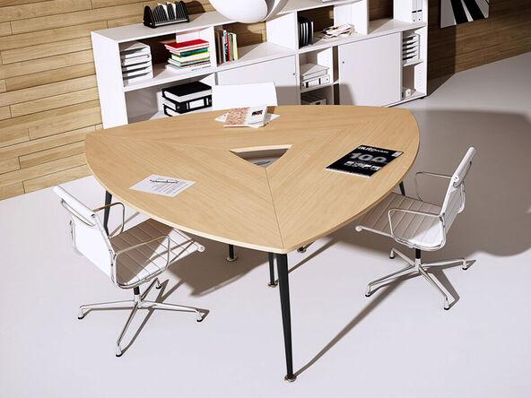 Table de réunion Sirio forme originale pour 6 personnes_0
