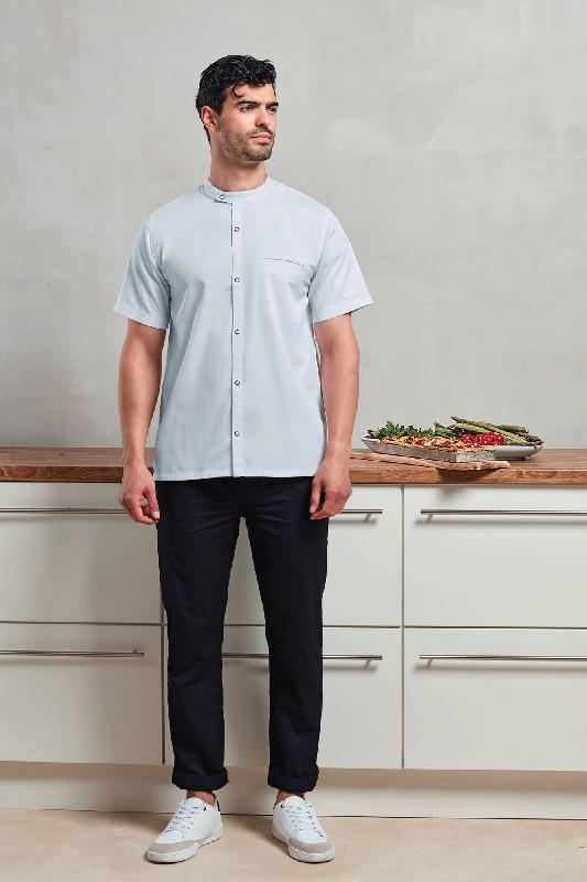 Veste chef cuisinier manches courtes - polyester recyclé - Réf: PR904_0