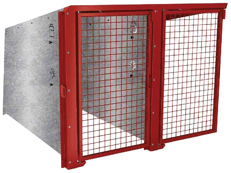 ABRI VÉLOS BERLIN COMPLÉMENTAIRE 2 PLACES PORTES PEINTES - ROUGE FONCÉ 3004 - MANUTAN COLLECTIVITÉS