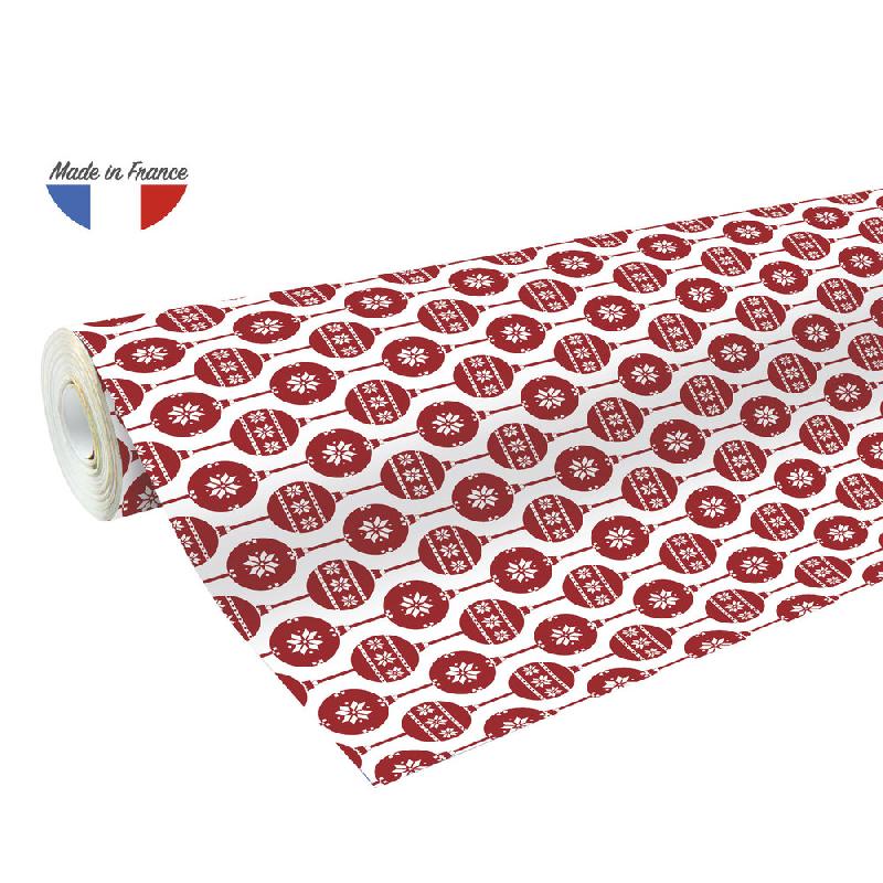 ALLIANCE 60G, RL 50X0,70M BOULES SCANDI - BLANC/ROUGE