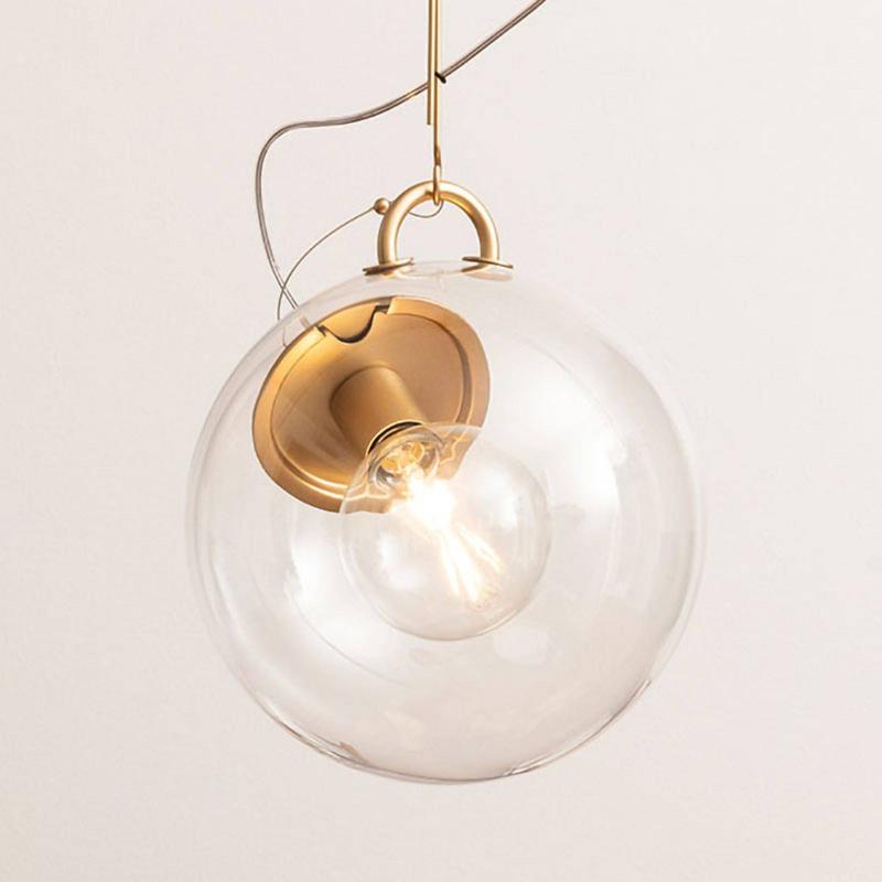 ARTEMIDE MICONOS SUSPENSION EN VERRE ET LAITON