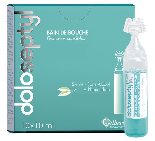 BAIN DE BOUCHE DOLOSEPTYL EN DOSETTES
