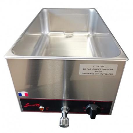 Bain-marie professionnel monophasé 325x524x260 mm capacité gn 1/1 avec vidange en profondeur - RBM053_0