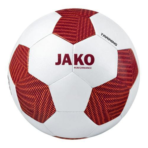 BALLON FOOT - JAKO - STRIKER 20 TAILLE 5 BLANC ET ROUGE