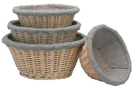 BANNETON ROND OSIER ENTOILÉ ROND 21 CM - 500 G