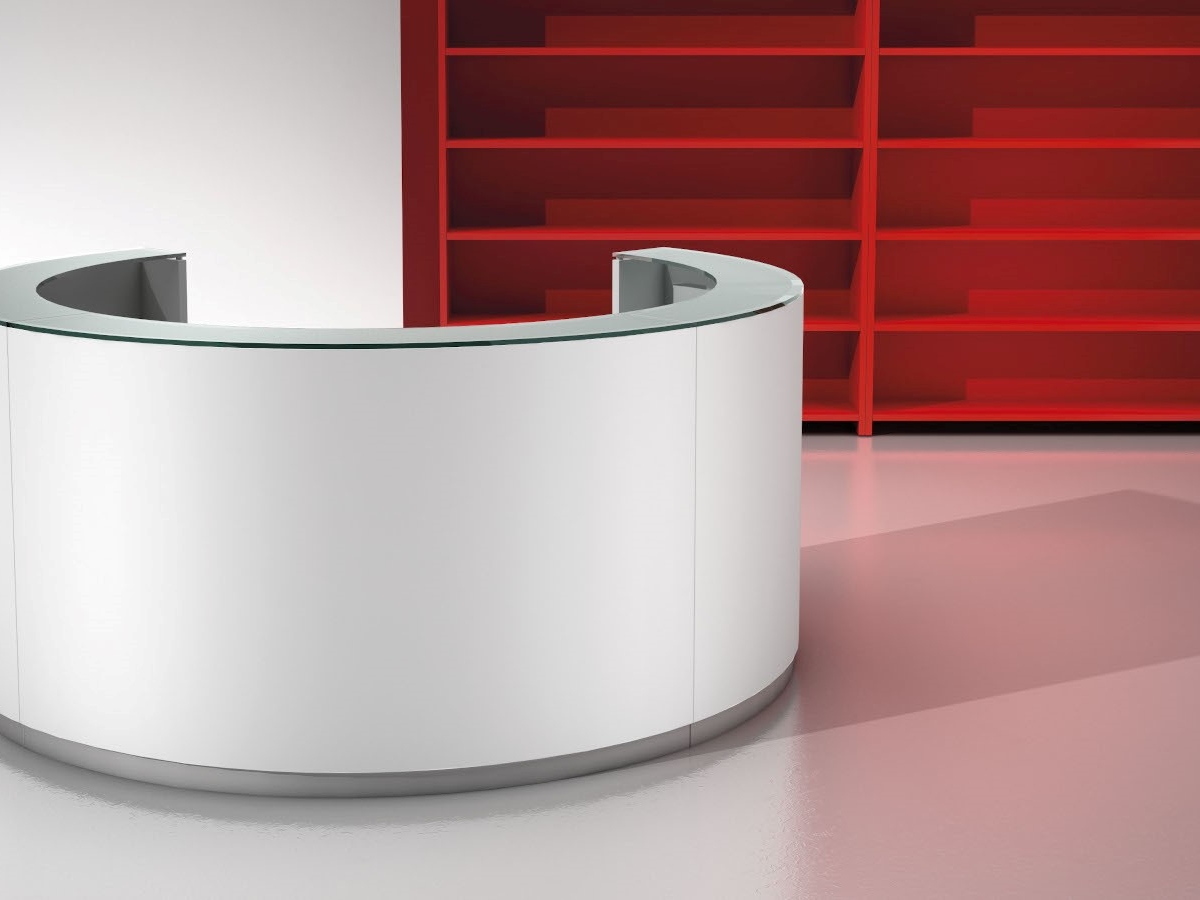 Banque d'accueil modulaire personnalisable - BENGENTILE avec options LED et PMR_0