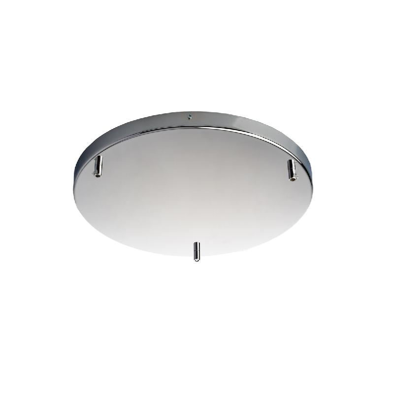 BeLight Rosace Rosace Multicâbles En Fer Chromé Diamètre 40 Avec 3 Trous H.3 D.40 Bl290-Pl3-Dm40-Cr - gris 8050713219567_0