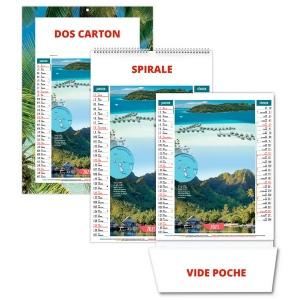 Calendrier lea 2023 - 6 feuillets - bloc et dos carton agrafes marquage ...