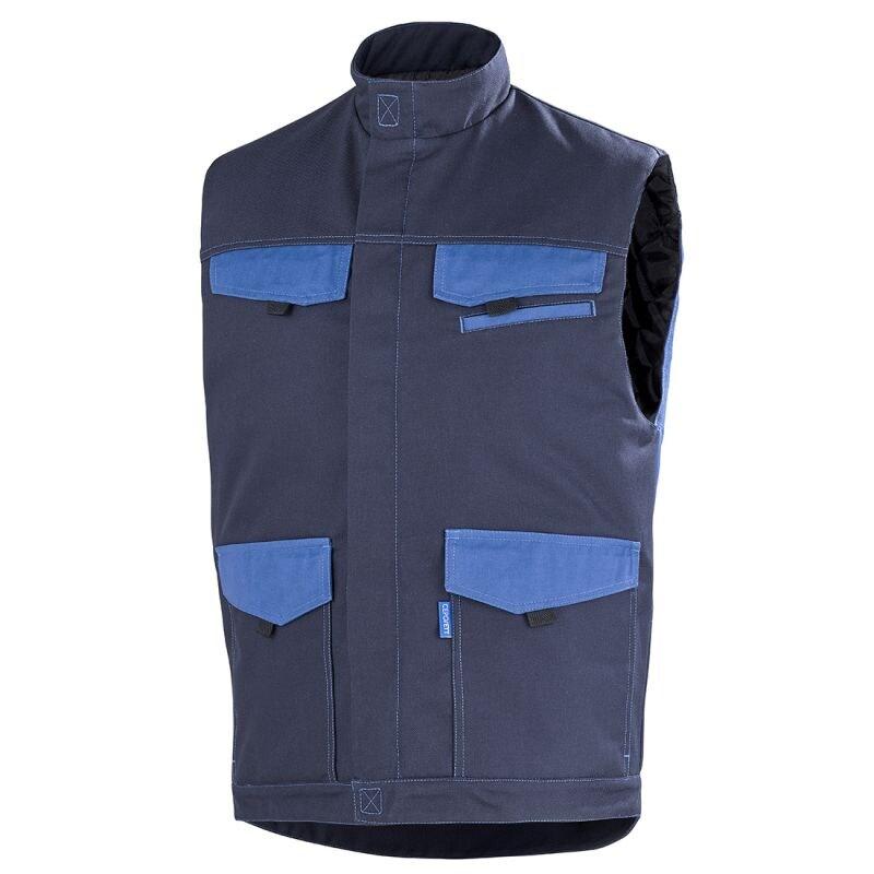 Cepovett - Gilet de travail sans manches matelassé FACITY Bleu Marine / Bleu Roi Taille 2XL - XXL bleu 3603622184218_0