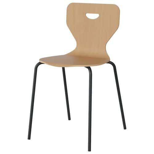 CHAISE MALIBU 4P - T7 - COQUE HÊTRE / ACIER GRIS 7016 - MANUTAN EXPERT