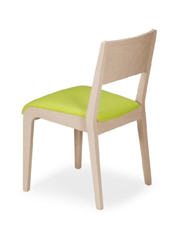 Chaise Serena - assise rembourrée - dos en bois_0
