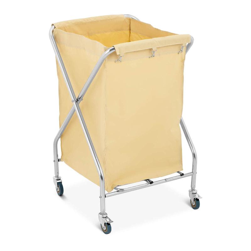 Chariot panier à linge à roulettes - capacité 200L, 4 roues caoutchouc, sac en polyuréthane imperméable - 14_0004377_0