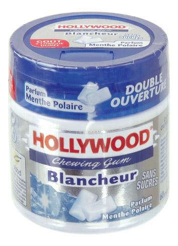 CHEWING GUM ICE FRESH SANS SUCRES HOLLYWOOD - BOÎTE DE 60 DRAGÉES