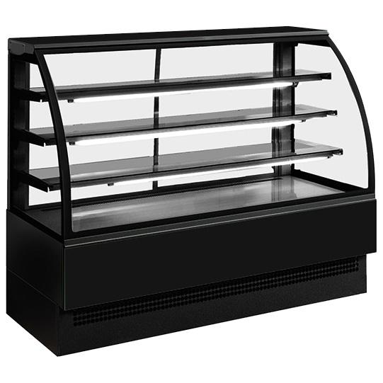 Comptoir chaud pâtisserie noir avec 3 étagères température +65°c - PH02FNE022_0