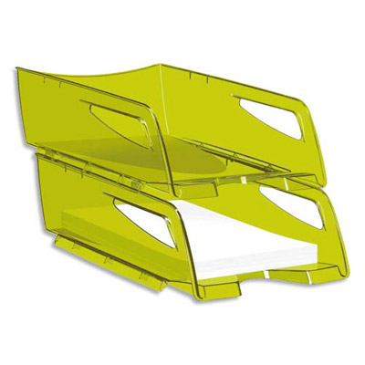 CORBEILLE A COURRIER MAXI CEP HAPPY - 25 X 10,1 X 34 CM - VERT BAMBOU - LOT DE 6